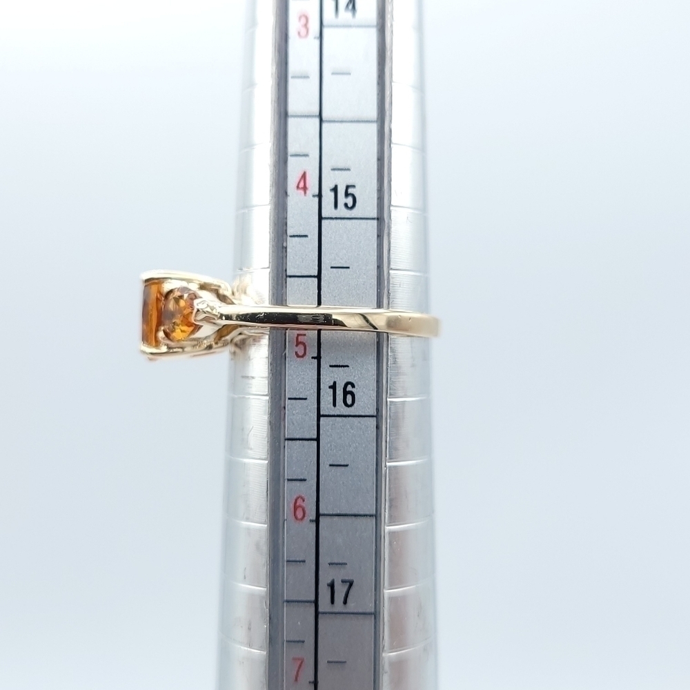 10k Citrine 3 Stone Ring — image 6 of 8